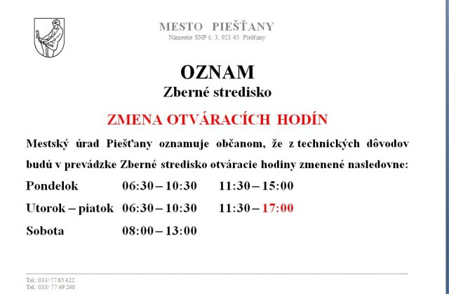 Otvaracie hodiny