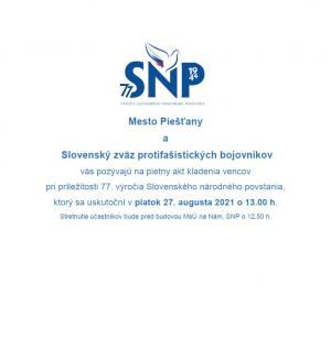 KLADENIE VENCOV K 77. VÝROČIU SNP 1