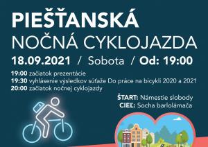 PIEŠŤANSKÁ NOČNÁ CYKLOJAZDA UŽ TÚTO SOBOTU
