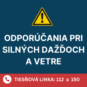 MESTO SA PRIPRAVUJE NA SILNÉ DAŽDE A VIETOR