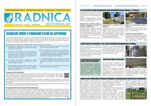 VYŠLO NOVÉ ČÍSLO SPRAVODAJA RADNICA INFORMUJE