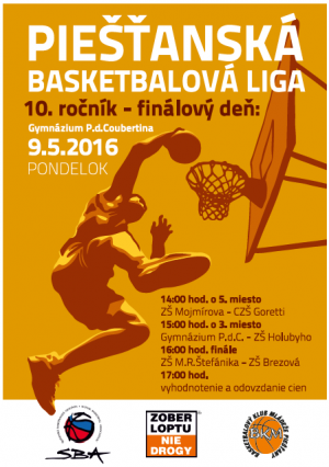 Finálový deň Piešťanskej basketbalovej ligy 1