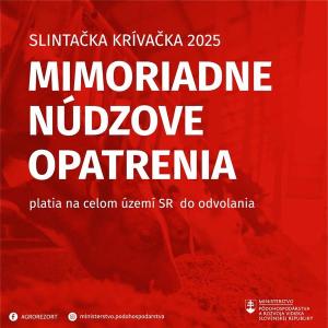 VLÁDA SR VYHLÁSILA PRE SLINTAČKU A KRÍVAČKU MIMORIADNU SITUÁCIU