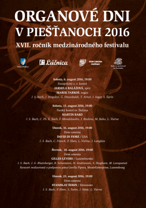 Organové dni v Piešťanoch 2016 1
