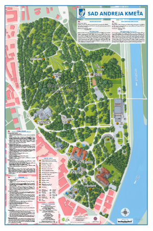 OD MÁJA PRIBUDNE V SADE ANDREJA KMEŤA MAĽOVANÁ MAPA PARKU 1