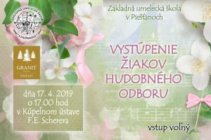 Vystúpenie žiakov hudobného odboru ZUŠ 1