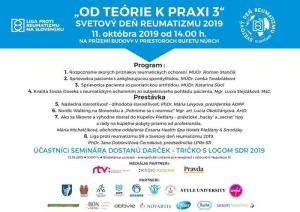 SVETOVÝ DEŇ REUMATIZMU 2019 - OD TEÓRIE K PRAXI 3 1