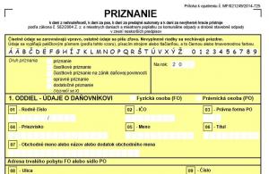 DÔLEŽITÉ INFORMÁCIE PRE DAŇOVNÍKOV 2