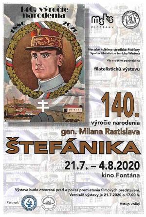 PROPAGAČNÁ FILATELISTICKÁ VÝSTAVA K 140. VÝROČIU NARODENIA M. R. ŠTEFÁNIKA 1